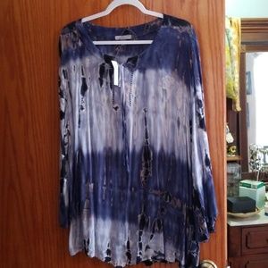 100% rayon tie dye tunic new with tags